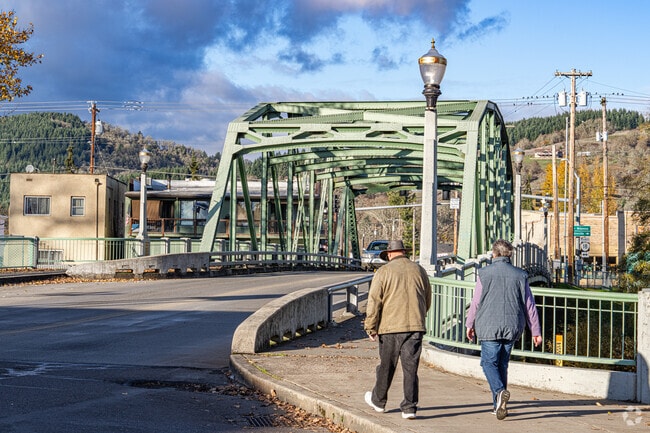 Sheridan locals often walk along Bridge Street to find shops and restaurants.