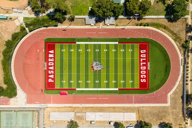 Catch a Friday night home game at Pasadena High School, the home of the Bulldogs.