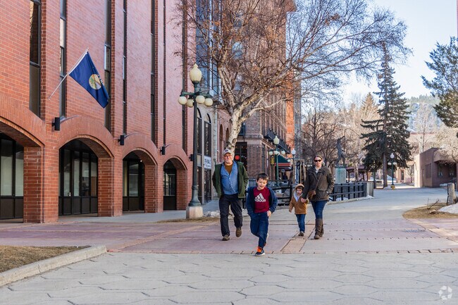 Downtown Great Falls is full of families enjoying shopping in afternoons.