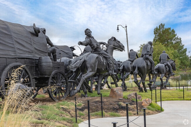 See the Oklahoma Land Run Monument’s 45 bronze statues.