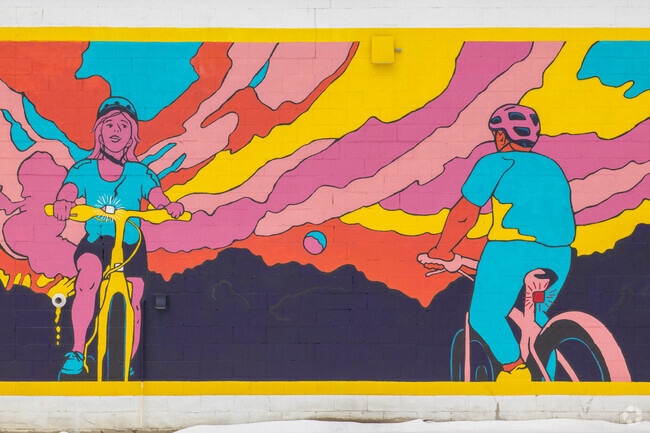 Portage has several colorful building murals that bring a pop of color to this community.