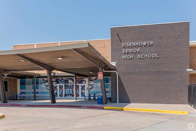 Over 1,400 students attend grades 9 through 12 at Eisenhower High School.