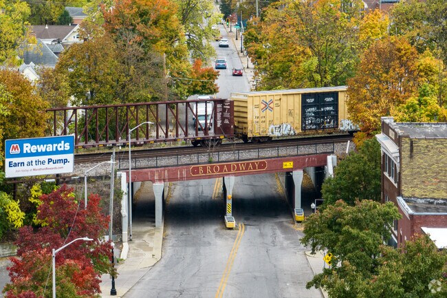 The allure of Michigan Avenue railroad's industrial beauty along Broadway.