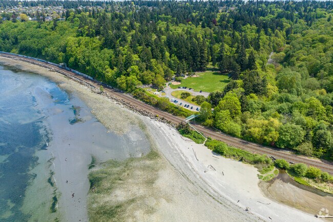 Carkeek Park's expansive beaches are just a short drive from the North Beach neighborhood.