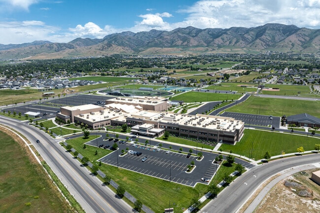Green Canyon High School is nestled close to the mountains in a small suburb setting.