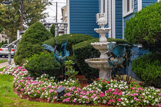 Residents of Fairview decorate their homes with colorful flowers and personal touches.