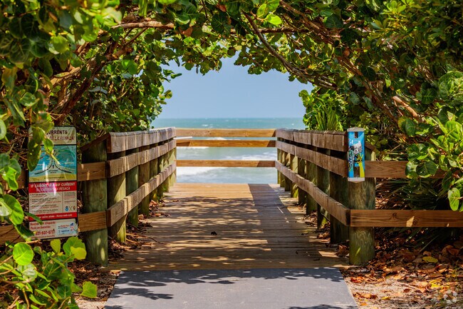 Beachfront parks provide easy access to the beach in Indian Harbour Beach.