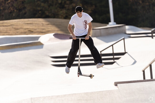 Mooresville has a public skate park, free to everyone. Fun for all ages.