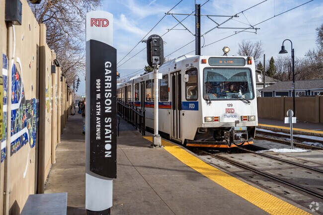 The Garrison Station light rail stop provides transportation options for residents in Creighton.