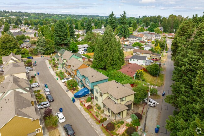 Looking over the tree lined streets of the Allentown neighborhood.