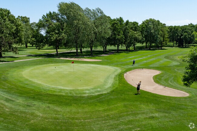 Visitors to Arnolds Park can enjoy a round of golf at Emerald Hills.