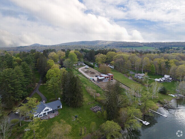 Large lake homes ranging in the millions on Wononskopomuc Lake.