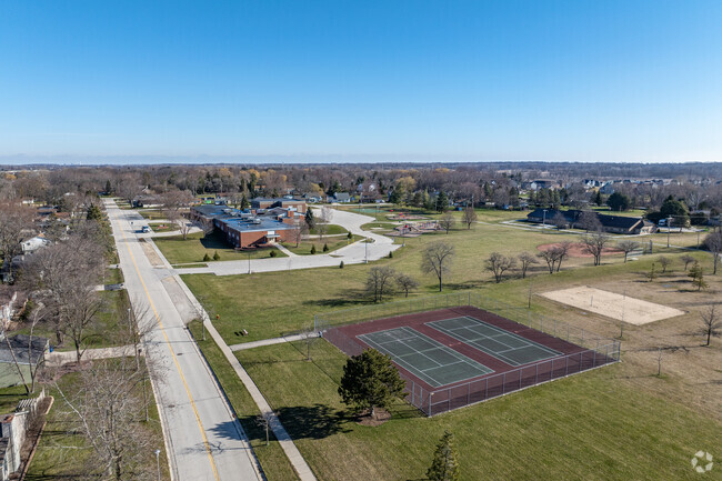 Students can play some tennis at Meadowview Elementary School.