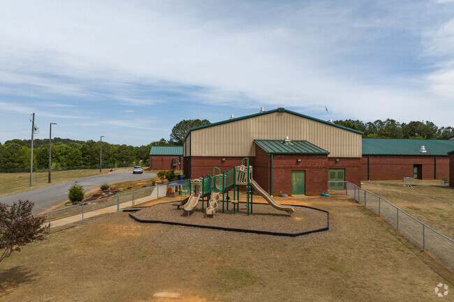 Taylorsville Elementary School features a well kept playground for kids to enjoy.