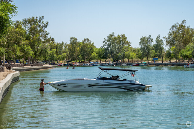 Take a ride down past London Bridge Beach on boats.