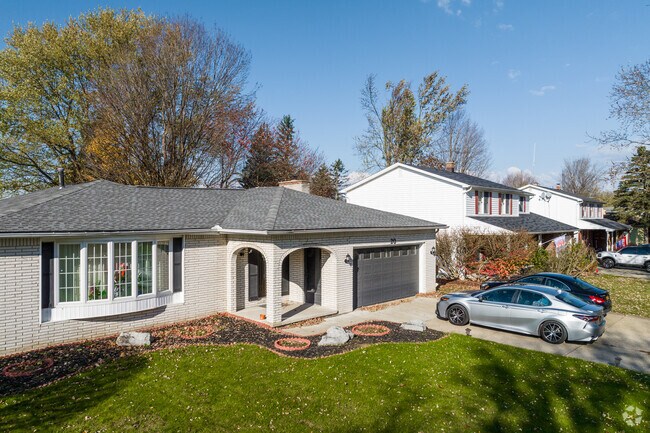 This row of homes in Bellevue features unique architecture.