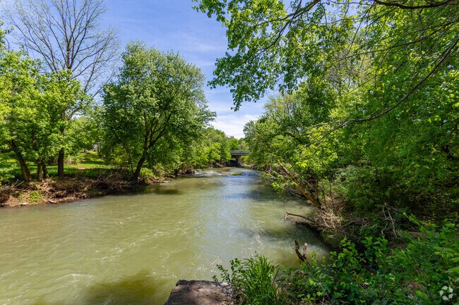 The Red River runs through the heart of Plantation Estates with access at Robert Clark Park.