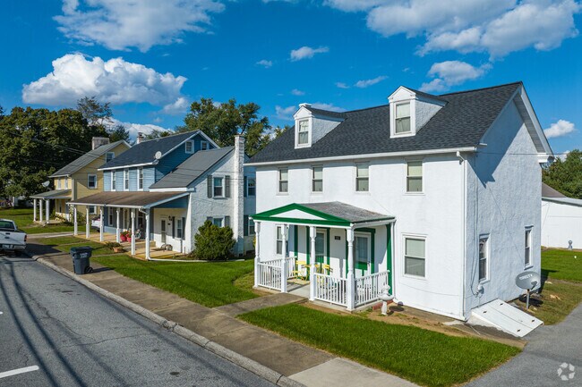 You'll find rows of old Colonial homes right in the center of town in Cochranville.