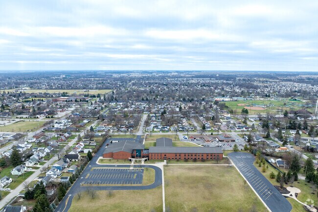 Park Street Intermediate School is housed in a two-story building.