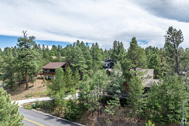 Lakeside Acres residents enjoy fresh air from the large pine trees surrounding all of the homes.