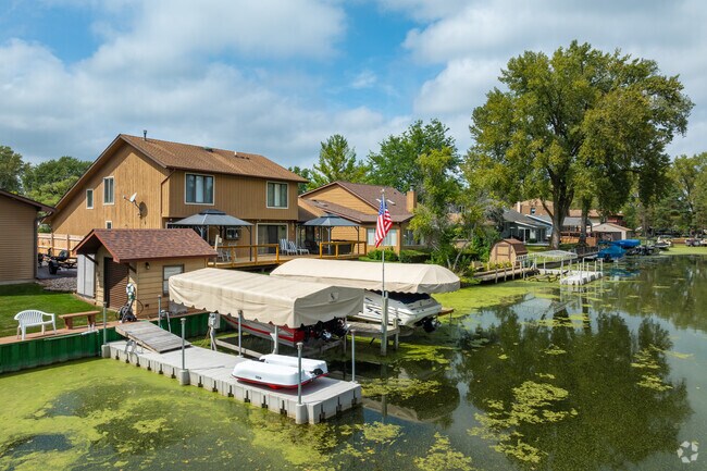 Many Northeast Fox Lake homes have private docks.