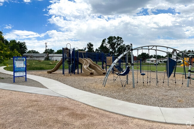 Behind Edison Elementary School there is park with even more playgrounds to explore.
