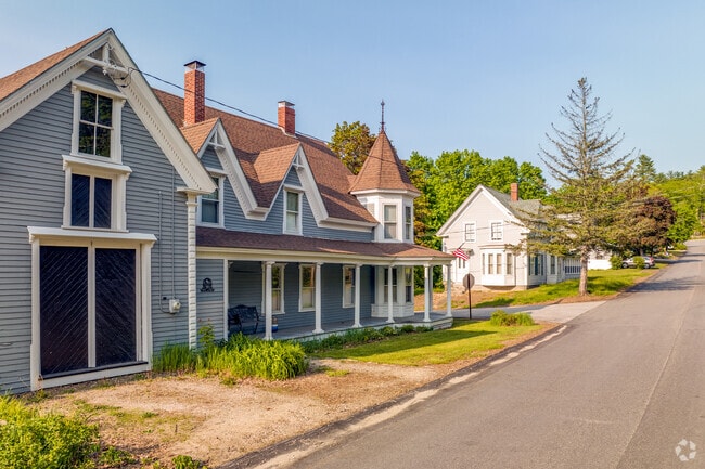 Historic custom-built homes line the residential streets of Harrison, offering timeless charm.