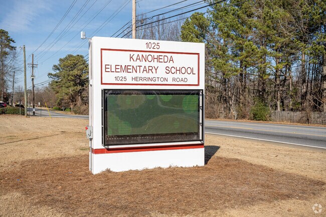 Kanoheda Elementary School can be found at 1025 Harrington Road, Lawrenceville.