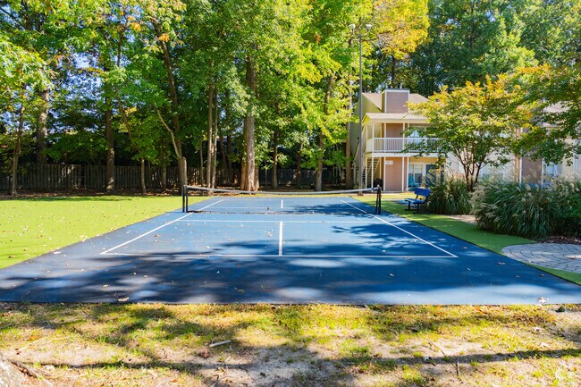 Serving up a great time at the Bland neighborhood tennis courts in Newport News, Virginia.