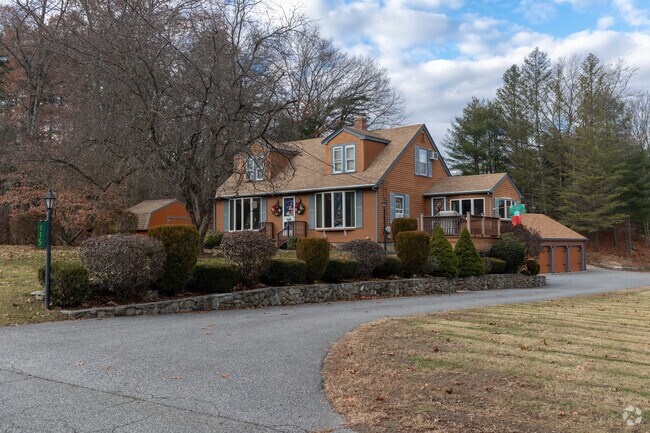 Check out a large bungalow with a matching shed.