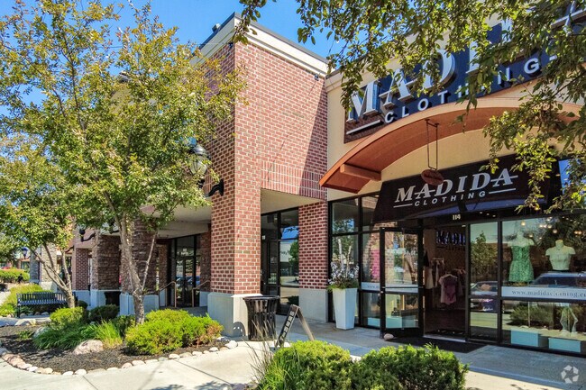 You will find many local boutiques and restaurants at the Shops of Legacy near Armbrust Acres.