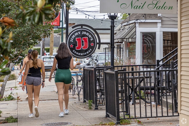 Maple St is a walkable corridor of shops and restaurants in East Carrollton.