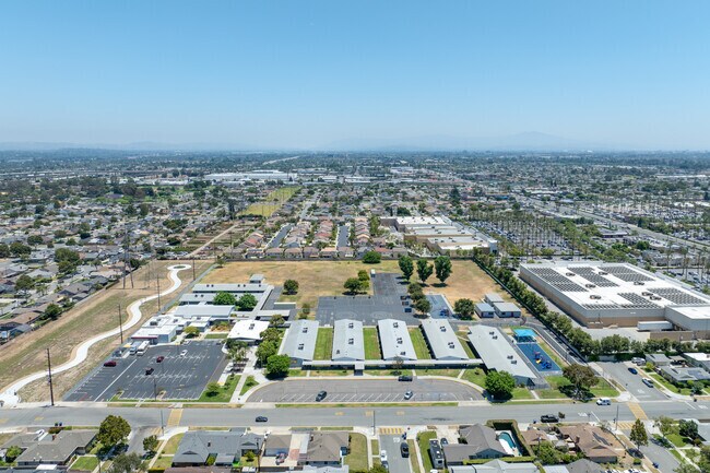 Aerial view of Dysinger Elementary School.