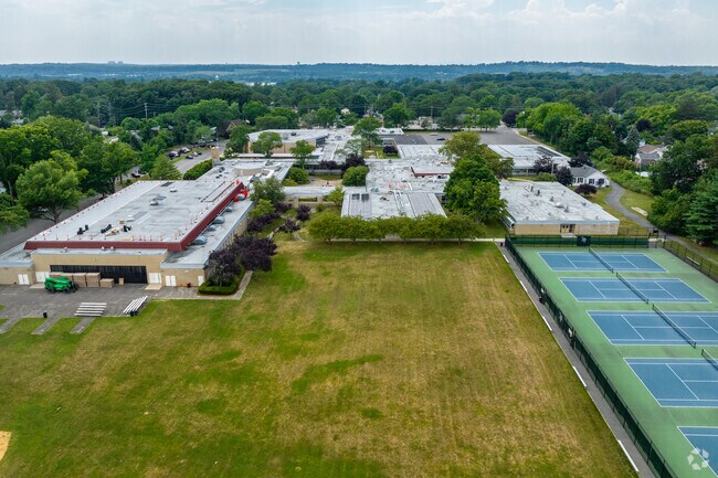 North Shore High School campus offers diverse sports and activities.