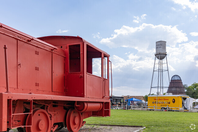 Rotary Park hosts The Las Fiestas de San Lorenzo, under the shadow of Bernallilo's water tower.