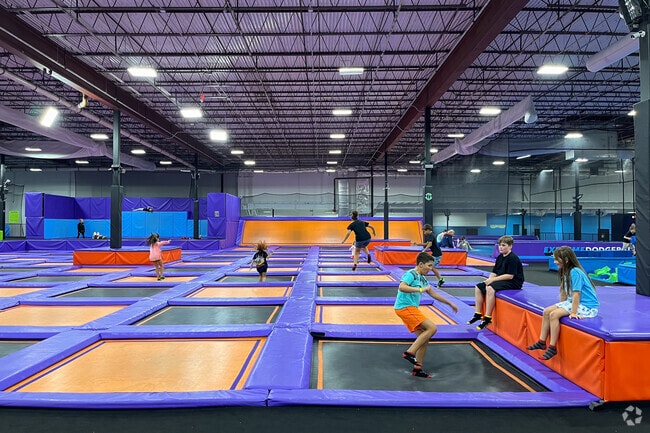 Adrenalin Entertainment Center is a real family fun place where kids can enjoy jumping around.