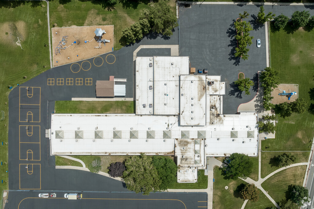 McMillan Elementary School has a well planned layout surrounded by green lawns.