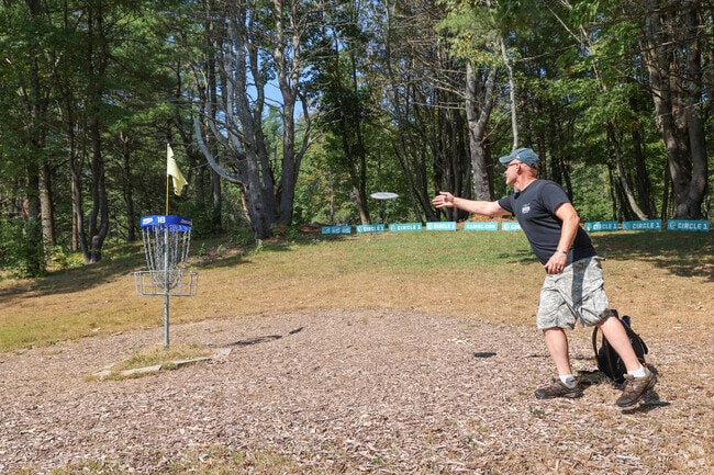 Disc golfers can play on two 18-hole courses at Devils Grove Disc Golf near Pond Road.