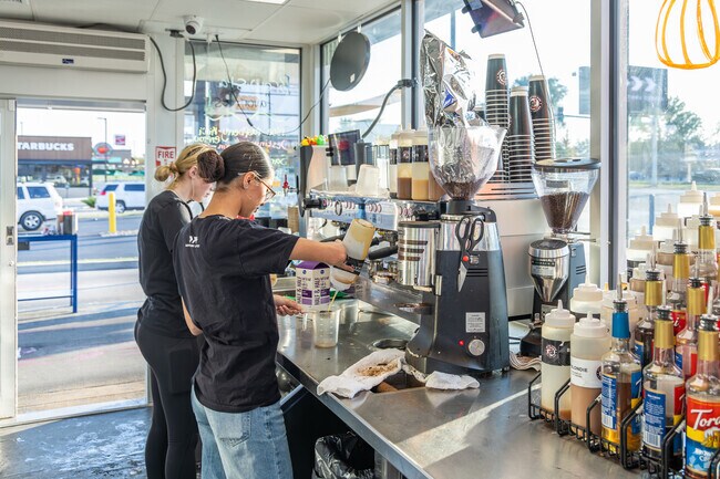 7 Brew Coffee is the local favorite coffee spot offering both delivery and drive thru services.