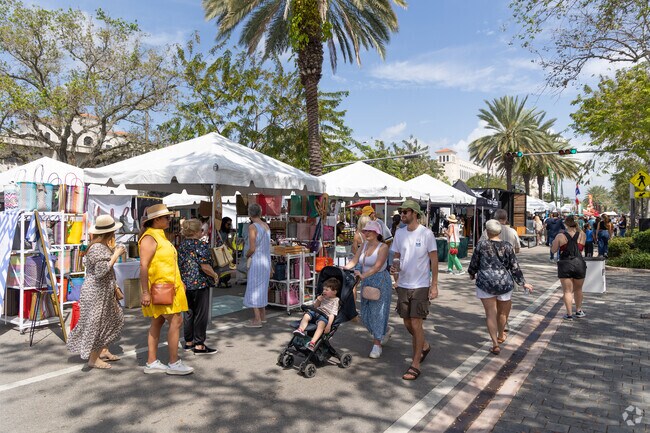 A multitude of little shops invade Miracle Mile during the Carnival.