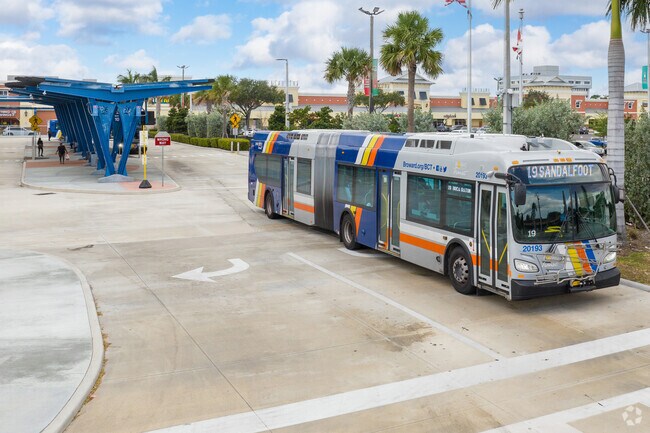 The buses in Lauderhill in Ft Lauderdale leave from the transportation center.