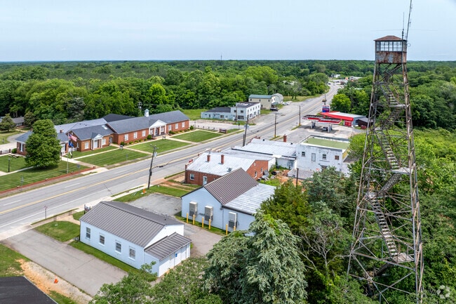 The iconic fire watch tower overlooks the sleepy town of Cumberland.