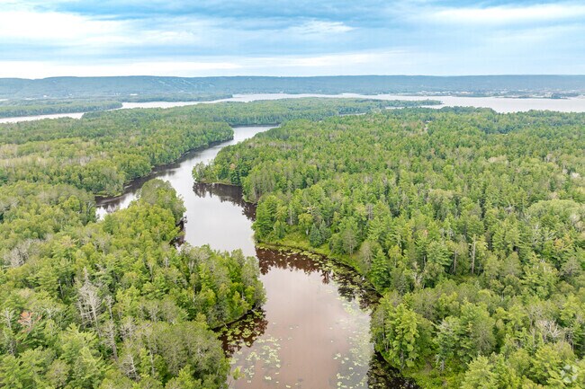Superior Municipal Forest connects by water to Lake Superior and the St. Louis River.