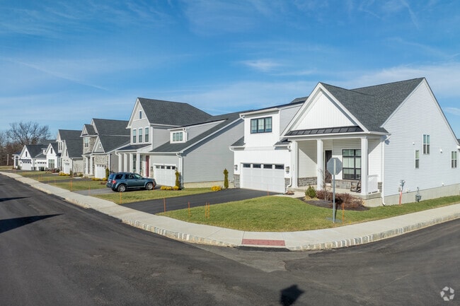 Modern homes line Montgomery Township’s quiet cul-de-sacs.