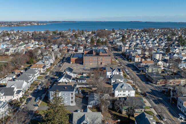 Francis W. Parker Elementary School in Quincy is situated not far from the ocean.