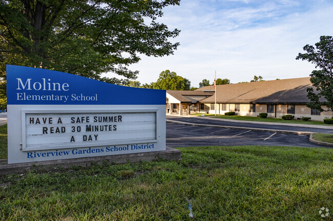 Moline Elementary School sign in Florissant.