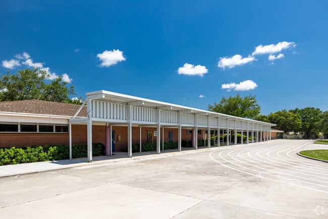 Laurel Oak Elementary in Naples has multiple buildings and classroom areas.