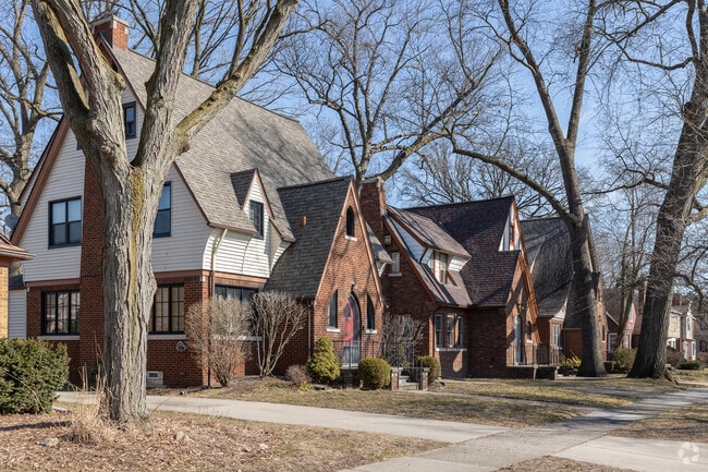 Stunning brick Tudor's line the streets of Pleasant Ridge.
