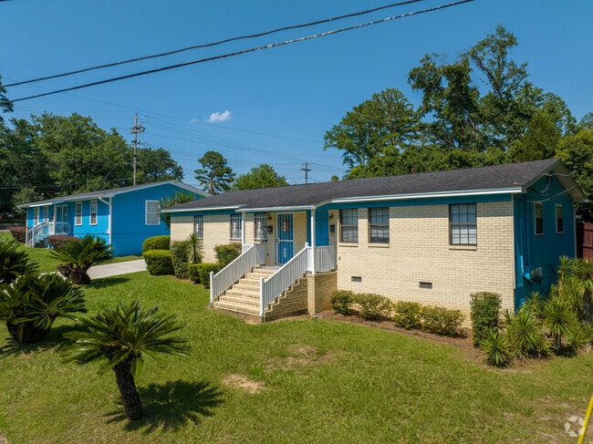 Colorful brick ranch style homes can be found throughout Griffin Heights.