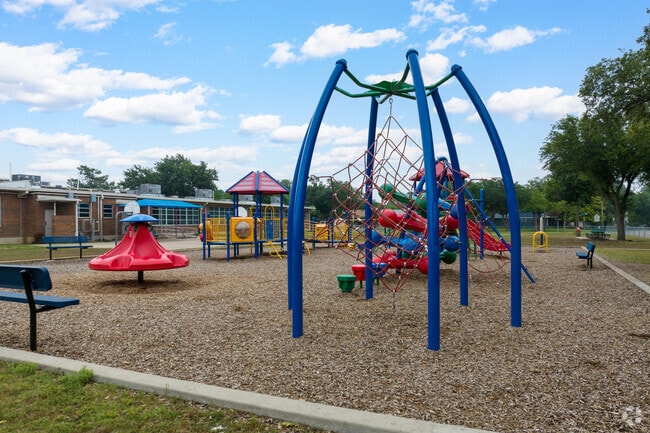 Playground on the campus of Wallace Elementary School.